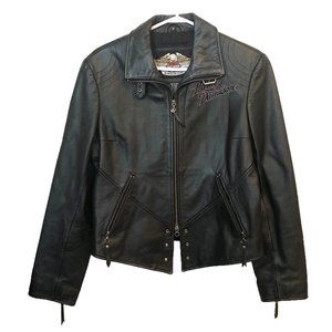 Vintage Black Harley Davidson Leather Jacket